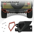 thumbnail image 4 of OEDRO Off Road Rear Bumper Combo Compatible with 1987-2006 Jeep Wrangler TJ & YJ & LJ, Full Width Back Bumper with Hitch Receiver & 2 x D-Rings, Textured Black, 4 of 4