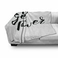 thumbnail image 3 of Saying Soft Flannel Fleece Blanket, Modern Hand Writing Style Lettering Girl Power Feminist Inspirational Message, Cozy Plush for Indoor and Outdoor Use, 60" x 80", Black and White, by Ambesonne, 3 of 6