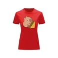 thumbnail image 2 of Playera Blusa De Capybara Comiendo Sandwich Ropa Divertida Para Mujer Capibara Color Rojo Talla Mediana Marca Emil SaEs, 2 of 4