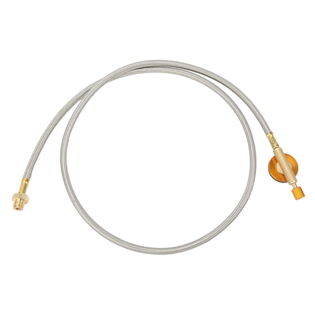 Cable de Extensión del Tanque de Gas, Latón Duradero de 100 cm y Goma fácil de Instalar tubo de extensión de gas de gas plano Portátil para quemar acampar