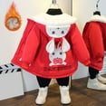 thumbnail image 2 of Gubotare Toddler Girl Jacket Baby Boy Winter Fleece Coat Toddler Girl Jacket Infant with Hood Outerwear Size 1T 2T,(Brick Red 1-2 Years), 2 of 5
