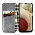thumbnail image 5 of Case for Samsung Galaxy A12 Flip Cover Wallet Flip Cover Magnetic Protective - Grey, 5 of 5