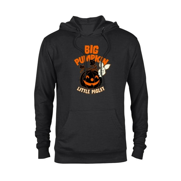 Disney Winnie the Pooh Big Pumpkin Little Piglet Halloween - Pullover Hoodie for Adults - Customized-Black