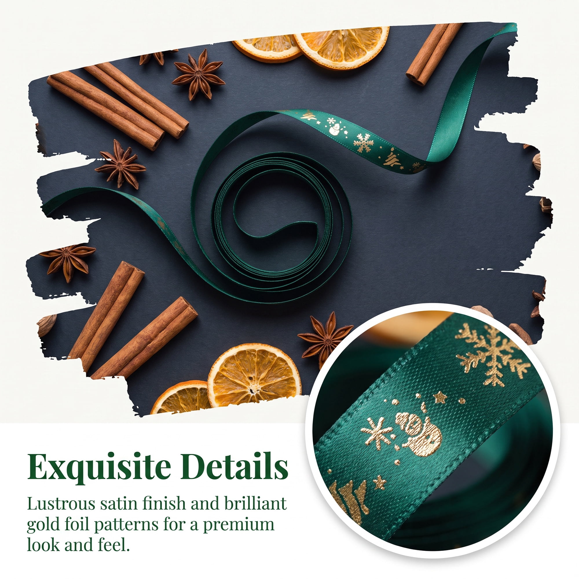 Unique Bargains Vibrant Cartoon Ribbon for Gift Wrapping Green Snowflake Pattern 5.5 Yard