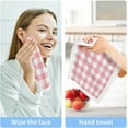 thumbnail image 6 of Coolnut Pink Check Wash Cloths 6 Pack - 12 x 12 Inch Super Soft Washcloths for Your Face and Body - 100% Cotton Highly Absorbent Baby Face Towel Washcloth Gift, 6 of 7