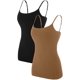 thumbnail image 1 of Cami Correa de espagueti ajustable para mujer construida en sujetador camisetas sin mangas 2 Pack Size T 2XL, 1 of 7