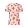 thumbnail image 5 of Wukai Starfish Print Men's Short-Sleeved Mesh T-Shirt,Quick-Dry Short Sleeve Workout T-Shirt-Large, 5 of 8