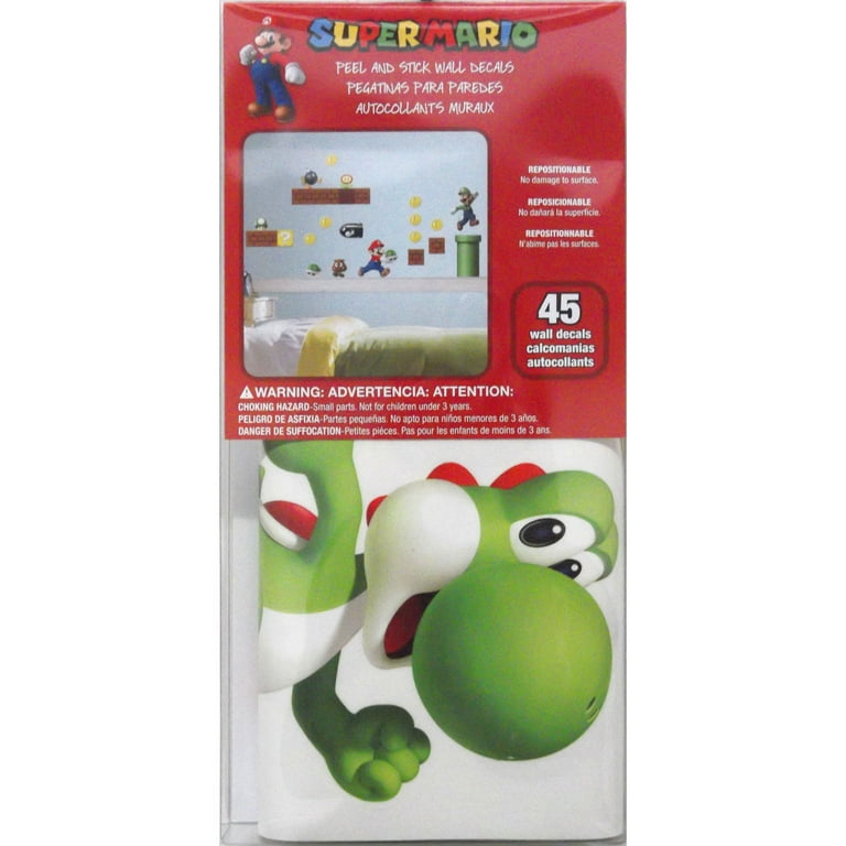 RoomMates Super Mario Luigi and Mario Multicolor Giant Peel and Stick Wall  Decals RMK5223GM - The Home Depot