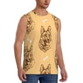 thumbnail image 2 of Uemuo German Shepherd Dog Pattern Men's Sleeveless T-Shirt,Muscle Athletic Tank Top, Moisture-wicking Quick-dry Breathable Classic Tee Top for Gym Run Outdoor Sports-XX-Large, 2 of 8