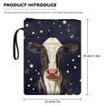 thumbnail image 6 of Xoenoiee Cow Star Print Book Sleeve Book Protector Pouch Sleeve with Zipper Washable Book Covers for Book Lovers Paperbacks Hardcover Notebook Bible Journal Textbooks, Medium 11.4 x 8.7 Inch, 6 of 6