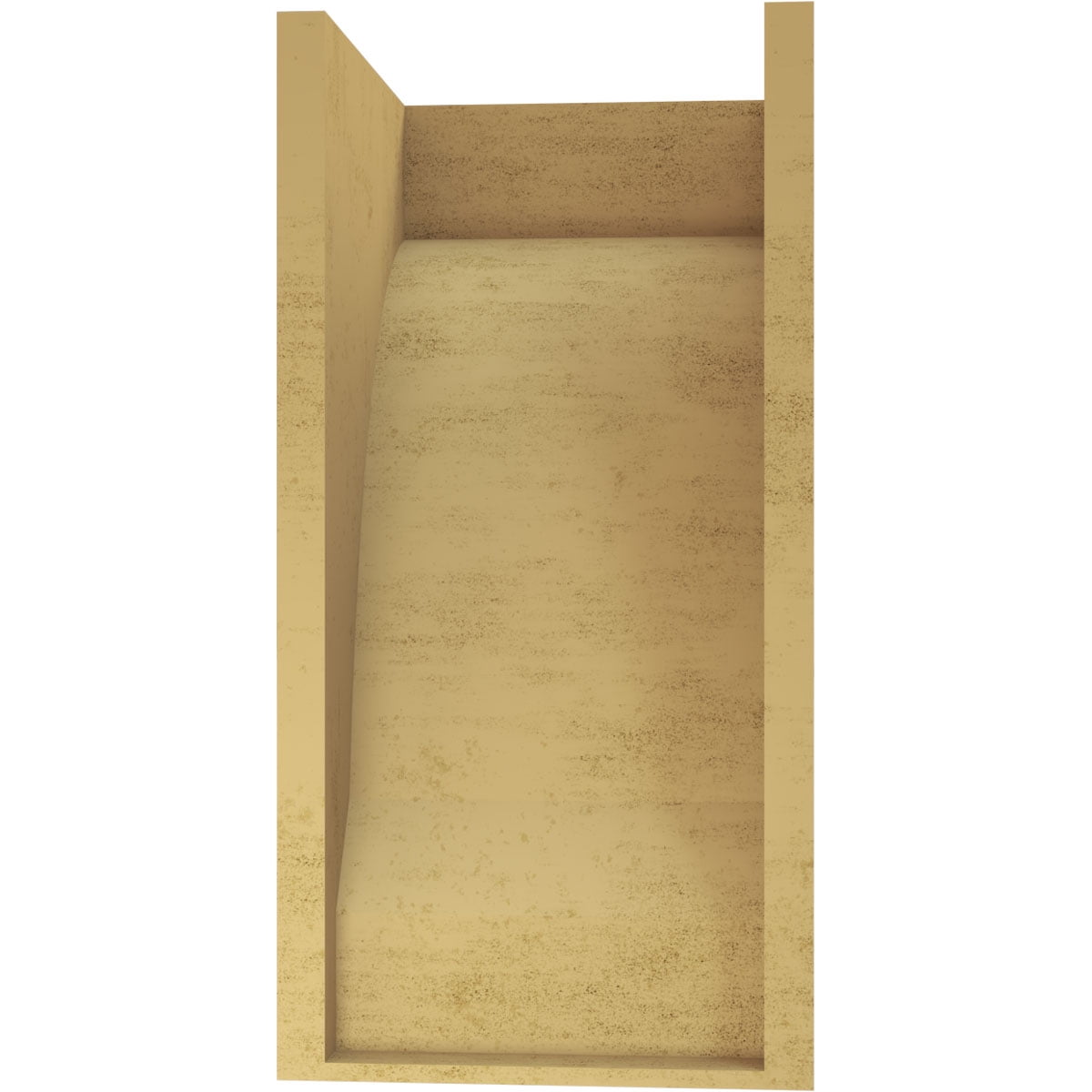 11"W x 11"D x 22"H Wide Moab Rough Cedar Woodgrain TimberThane Corbel, Primed Tan