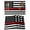 Black White Red, variant on Red Blue Placemats Set of 12, Ombre Stars Stripes Rustic US Flag Blood Placemats for Dining Table, Place Mats for Kitchen Tabletop, Waterproof Wipeable Dining Table Mats Set