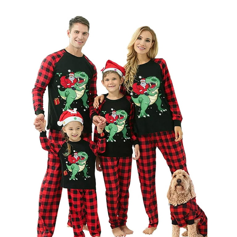 Family dinosaur christmas pajamas new arrivals