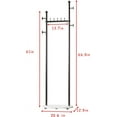 thumbnail image 2 of Black Clothing Rack With Shelves, Modern Coat Rack Freestanding with Marble Base, Coat Hanger Rack,Hat Tree Coat Rack Standing Clothes Racks for Boutique，Bedroom, 2 of 13