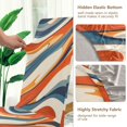 thumbnail image 5 of Yayeee 2 Pack Dining Chair Covers Stretch Parson Chairs Slipcovers Seat Protector, Beige Abstract Wavy, 5 of 6