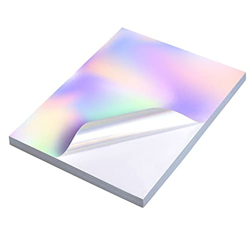 22 sheets holographic sticker paper 85 x11 inch for