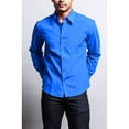 thumbnail image 3 of G-Style USA Men's Regular Fit Long Sleeve Solid Color Dress Shirts - Royal Blue - 3X - 19-19.5 - 36-37, 3 of 4