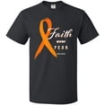 thumbnail image 3 of Inktastic Faith over Fear Leukemia Awareness with Orange Ribbon T-Shirt, 3 of 5