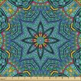 thumbnail image 2 of Ambesonne Tribal Fabric by the Yard Upholstery, Colorful Blooming Flora, 1 Yard, Multicolor, 2 of 5