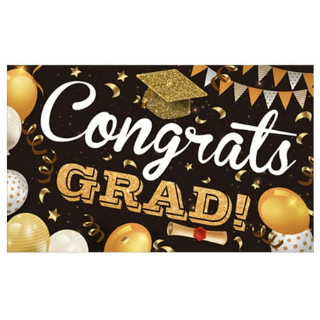 

Graduation Season Party Background Hanging Banner Durable for Outdoor Indoor for Home School Refine Cutting Long Lasting Lightweight Graduation Banners GF01