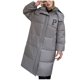 thumbnail image 1 of Chaqueta y abrigos casuales con capucha de manga larga para mujer, moda, con cremallera, manga larga, largo medio, hasta la rodilla, de algodón grueso para invierno, abrigo para mujer, 1 of 6