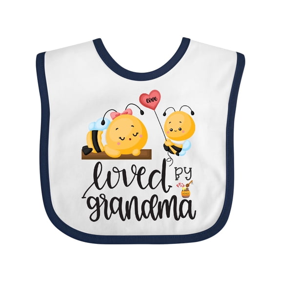 Inktastic Bees Loved by Grandma Boys or Girls Baby Bib