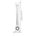 thumbnail image 3 of Llave combinada de trinquete de doble cabeza de 10 mm (plateada), 3 of 7