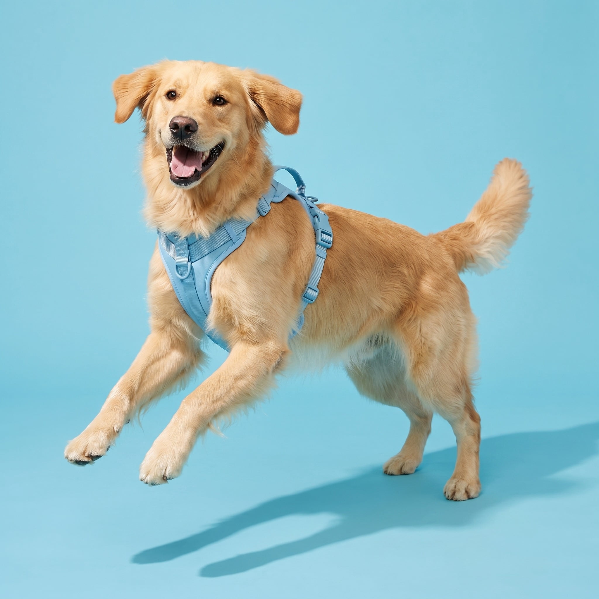 Vibrant Life Neoprene Comfort Control Dog Harness, Blue, Large