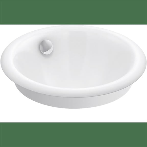 Open Box Kohler Iron Plains Wading Pool Small Round Bathroom Sink , White