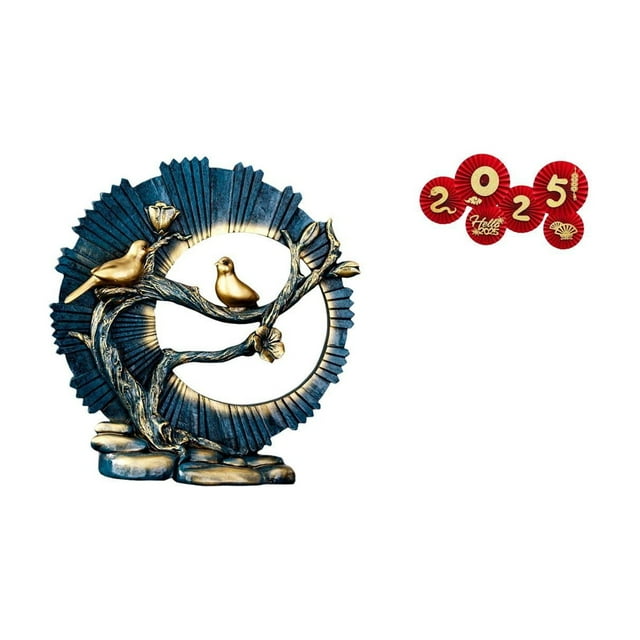 Figuras De Resina Artesanales Para Decoración Del Hogar Y Adornos De Bendición De Abanico De Papel Para El Año Nuevo Chino, Diseño De Escena Para La Decoración Del Festival De Primavera.