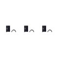 thumbnail image 4 of Paquete de 2 adaptadores reductores Sonducket de cuña para manillar de bicicleta Negro, 4 of 6