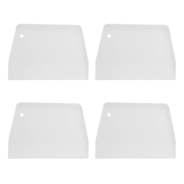 Raspador de masa de plástico trapezoidal de 4 Uds., cortadores de masa, rascadores de cocina multiusos, utensilios para pasteles, repostería, suministros para hornear pan Ormromra CPB-DE-WX192