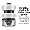 thumbnail image 4 of Digital Electric Food Steamer & Rice Cooker, 5.5 Quart, Black & Stainless Steel, 4 of 9