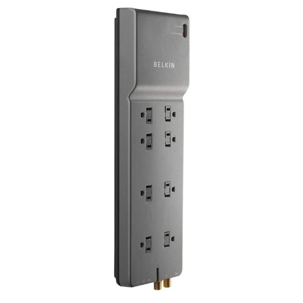 BELKIN BE108230-06 6 Feet 8 Outlets 3390 Joules Surge Suppressor with Coax Protection