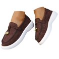 thumbnail image 3 of XIMIN Women’s Slip On Dressy Suede Loafers Flats Shoes Fashion Tassel Penny Leather Driving Walking Shoes for Casual Business Work Office, 3 of 5