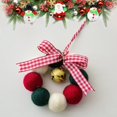 thumbnail image 2 of Dalrosia Felt Christmas Tree Wreath Pendant Hanging Ornament, Small Christmas Wreath with Bell, Christmas Decoration for Home Wall, 2 of 2