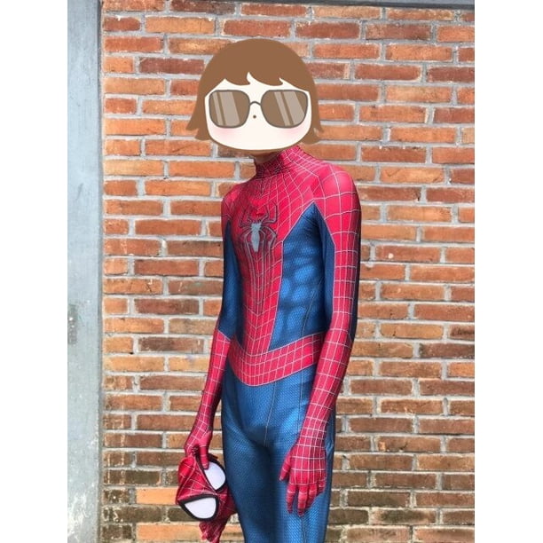 Disfraz de Halloween para adultos y niños, traje Zentai de superhéroe de Spiderman, TASM 2, mono completo para fiesta Fivean unisex