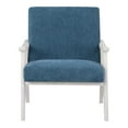 thumbnail image 2 of Weldon Armchair in Navy Fabric with Antique White Finished Frame, 2 of 5
