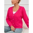 thumbnail image 3 of Sociala Womens Lightweight Coat Button Down Jacket Long Sleeve Open Front Cardigan Sweater with Pockets, 3 of 6