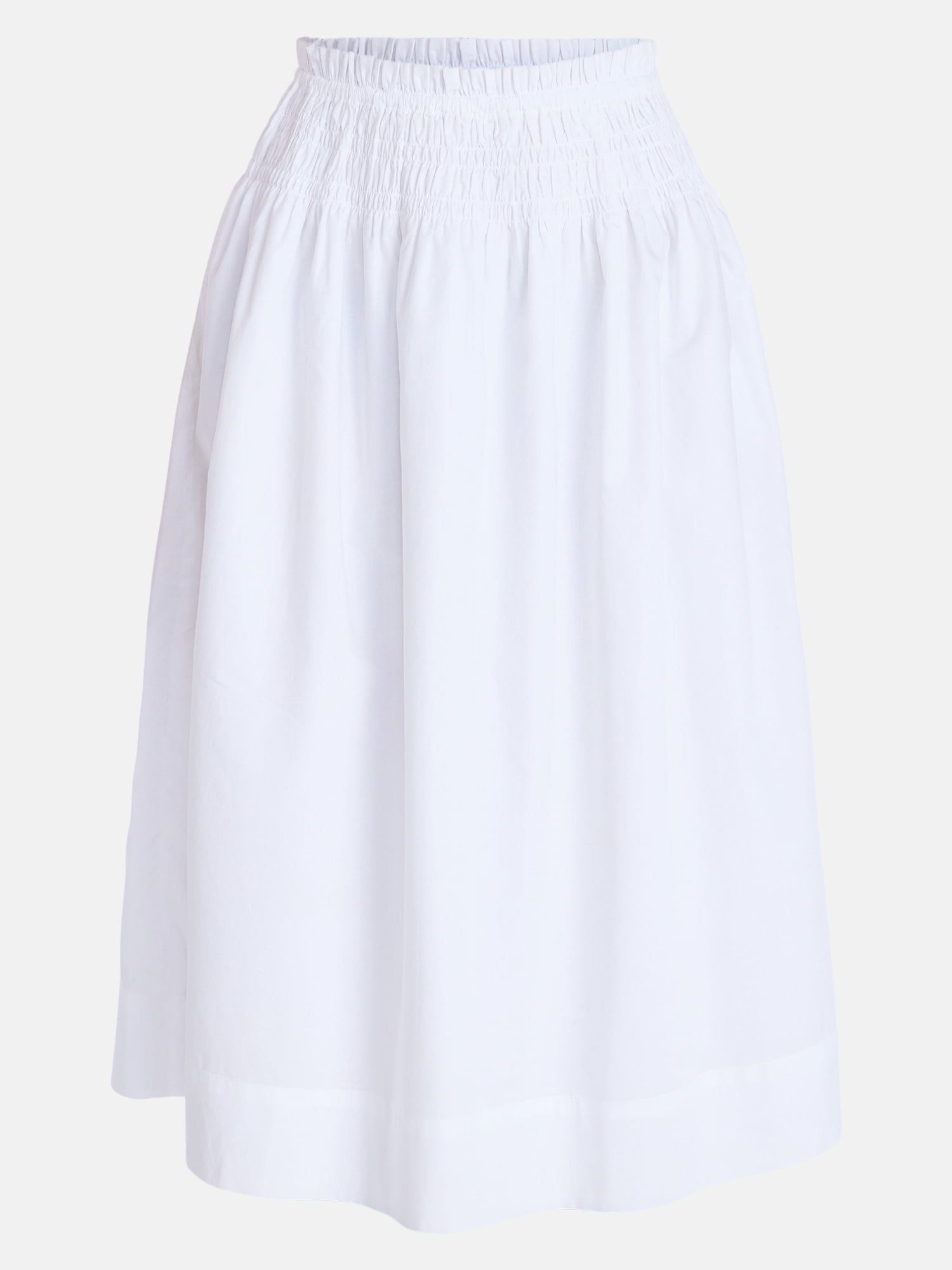 Time and Tru Women's Smocked Waist Cotton Midi Skirt, Sizes XS-XXXL