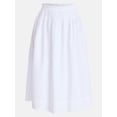 thumbnail image 6 of Time and Tru Women's Smocked Waist Cotton Midi Skirt, Sizes XS-XXXL, 6 of 6