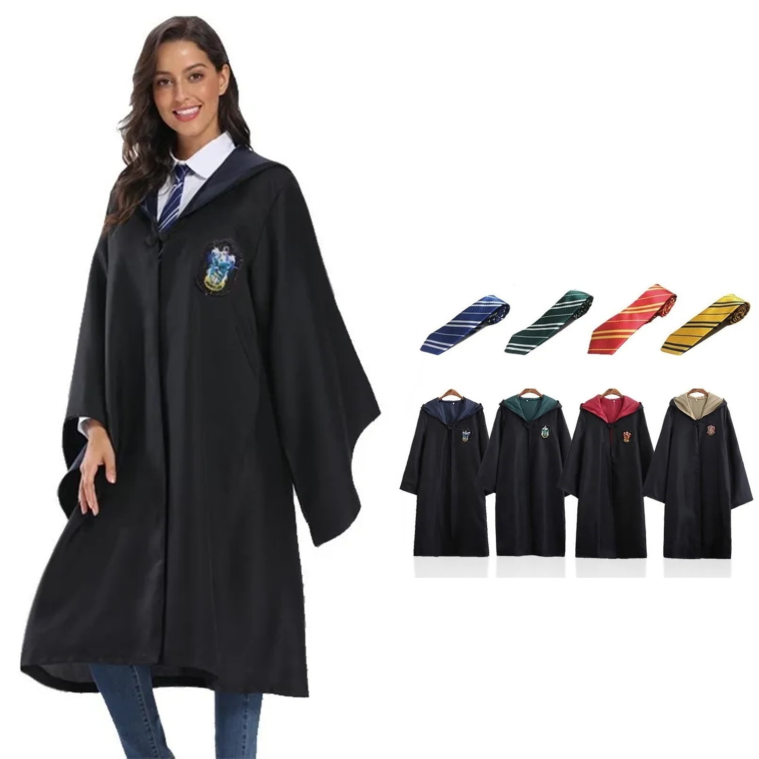 2PCS Costume Cloak Tie Harry Potter for Child Adult,125