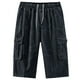 thumbnail image 1 of Puntoco Mono Recto Con Cordones Y Cintura Elástica Para Hombre, Transpirable, Con Múltiples Bolsillos, Pantalones Deportivos De Tres Cuartos, Azul Real Xxxxxl, 1 of 8