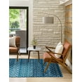thumbnail image 3 of Unique Loom Moroccan Trellis Collection Area Rug - Mamounia (4' 1" x 6' 1" Rectangle Blue/Ivory), 3 of 9
