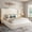 Beige, variant on EnHomee Boucle Bed frame King with Tall Headboard & Footboard Upholstered Cloud Bed Frame with Wingback Headboard, Beige