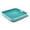 Turquoise with White Rim, variant on Trina Turk, Turquoise with White Rim Polypropylene Square Serving Tray with Handles, Set of 2