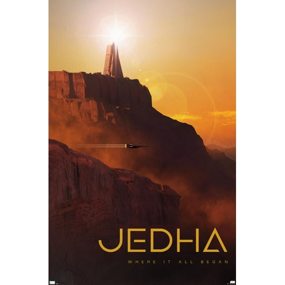Star Wars: Jedha - Visit Jedha by Russell Walks 23 Wall Poster, 22.375" x 34"