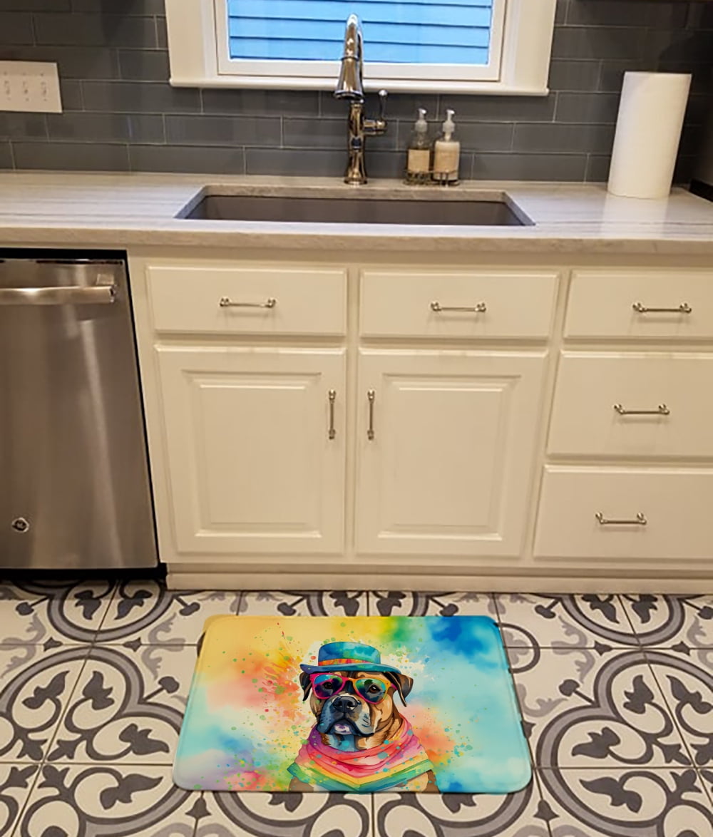 Carolines Treasures DAC2481RUG 19 x 27 in. Cane Corso Hippie Dawg Memory Foam Kitchen Mat