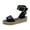 Black-A, variant on Platform Sandals Women Buckle Open Toe Ankle Strap Women's Platform Wedge synthetic Sandals Espadrilles Shoes 37 Black