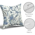 thumbnail image 4 of Chinoiserie Pillow Covers Set of 2 Blue and White Outdoor Pillows Bule Birds Flowers Throw 18x18 Inch Cotton Square Cushion Cover Decor for Bedroom Couch Bed Living Room Sofa Chair, 4 of 6